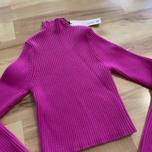 New with Tags Zara Cropped Mock Neck Sweater (NWT)